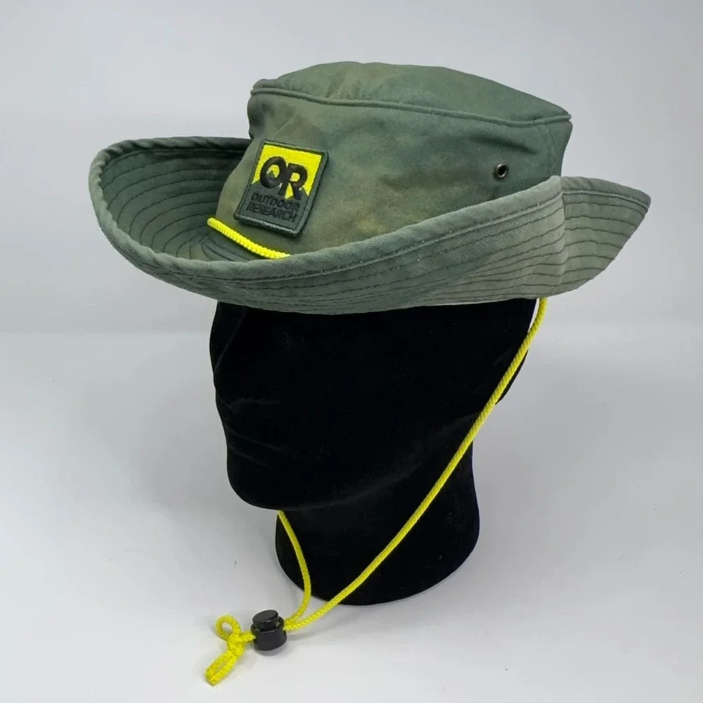Outdoor Research Hat‎ Boonie Fitted Mens Size S/M Green Wide Brim Outdoor Rope